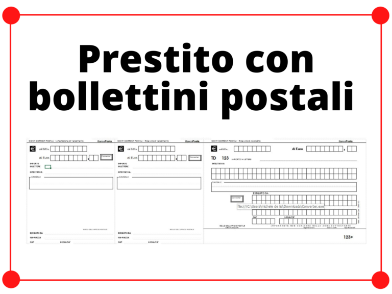 Prestito con Bollettini Postali